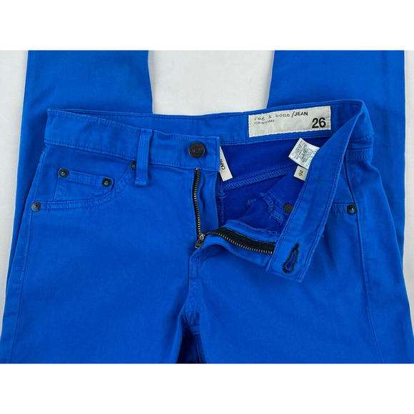 Rag and Bone for Intermix Womens Capri Stretch Skinny Jeans Liza Blue 26 x 26.5 - Picture 6 of 9